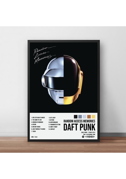 Daft Punk - Random Access Memories Albüm / Çerçeveli Poster Tablo