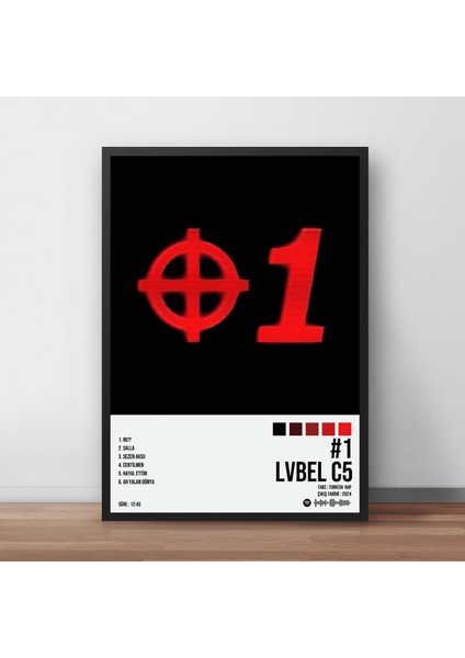 Lvbel C5 - #1 Albüm Spotify Çerçeveli Poster Tablo