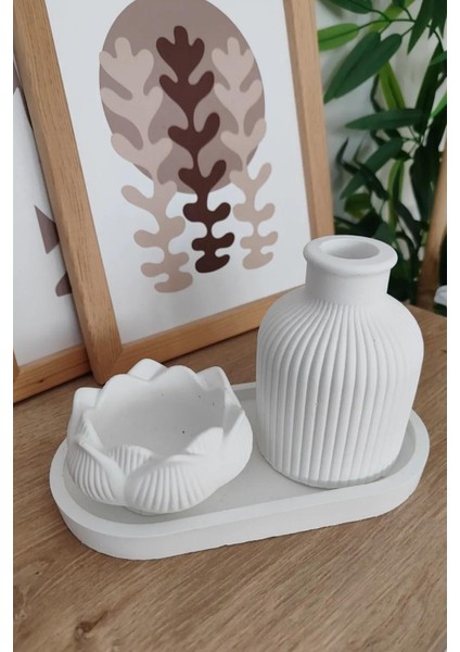 Dekoratif Vintage Vazo Set 3 Parça English Home Orta Sehpa Objeler Ev Dekorasyon El Sanatı