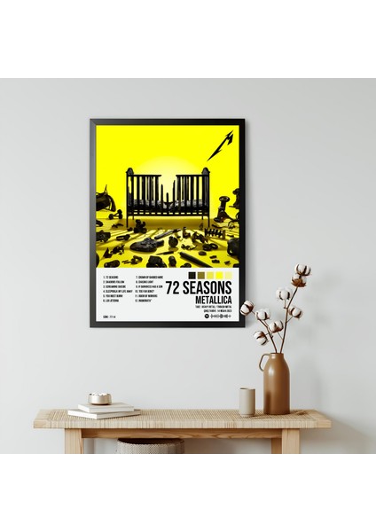 Metallica - 72 Seasons Albüm Spotify Çerçeveli Poster Tablo modelleri