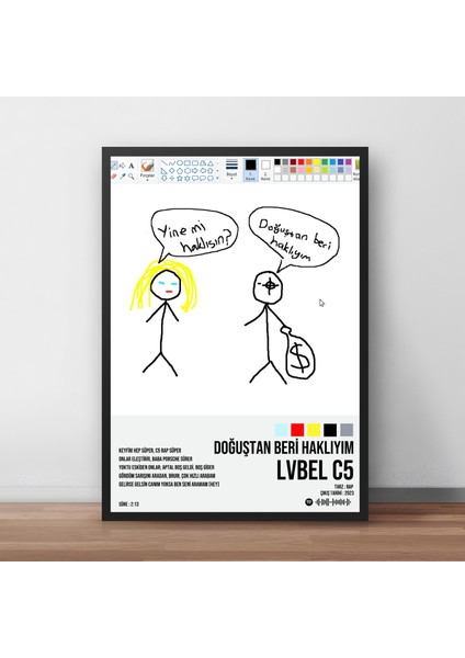 Lvbel C5 - Doğuştan Beri Haklıyım / Çerçeveli Poster Tablo