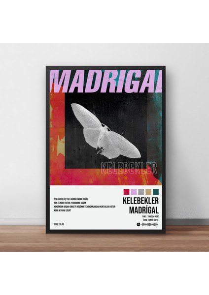 Madrigal - Kelebekler / Çerçeveli Poster Tablo