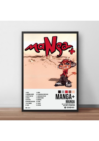 Manga + Albüm Spotify Çerçeveli Poster Tablo