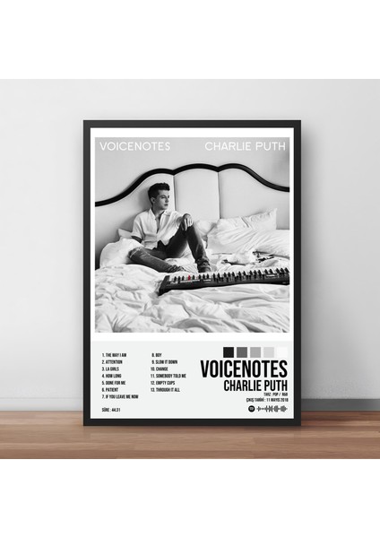 Charlie Puth - Voicenotes Albüm / Çerçeveli Poster Tablo