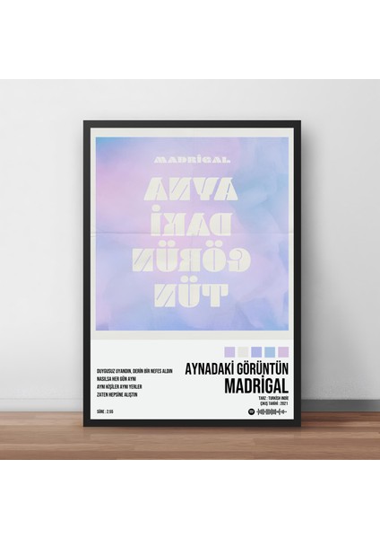 Madrigal - Aynadaki Görüntün Spotify Çerçeveli Poster Tablo
