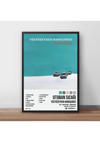 Yüzyüzeyken Konuşuruz - Otoban Sıcağı Albüm Spotify Çerçeveli Poster Tablo