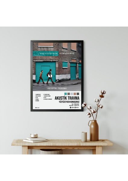 Yüzyüzeyken Konuşuruz - Akustik Travma Albüm Spotify Çerçeveli Poster Tablo modelleri