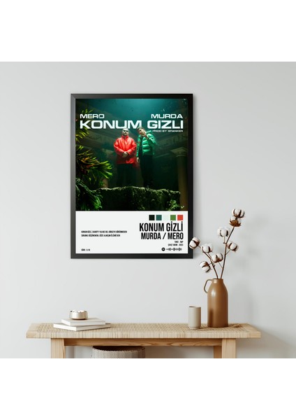 Murda & Mero - Konum Gizli Spotify Çerçeveli Poster Tablo