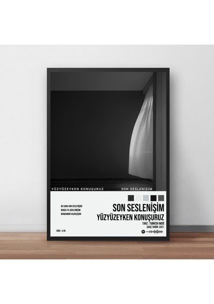 Yüzyüzeyken Konuşuruz - Son Seslenişim Spotify Çerçeveli Poster Tablo
