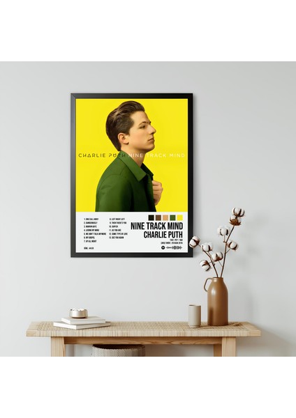 Charlie Puth - Nine Track Mind Albüm / Çerçeveli Poster Tablo