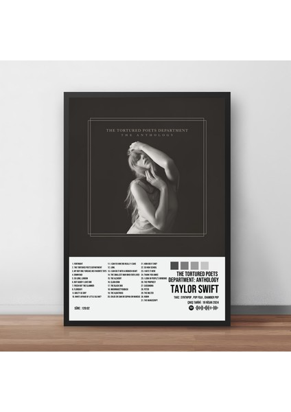 Taylor Swift - The Tortured Poets Department Anthology Albüm / Çerçeveli Poster Tablo