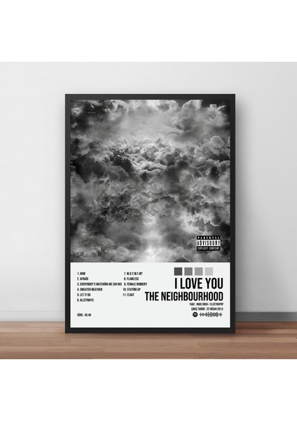 The Neighbourhood - I Love You Albüm Spotify Çerçeveli Poster Tablo