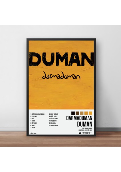 Duman - Darmaduman Albüm / Çerçeveli Poster Tablo