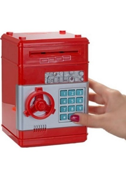 Atm Tasarımlı Para Kasası Kumbara Şifreli Kırmızı Atm Kasa Para Yutan Kumbara Şifreli Kırmızı modelleri