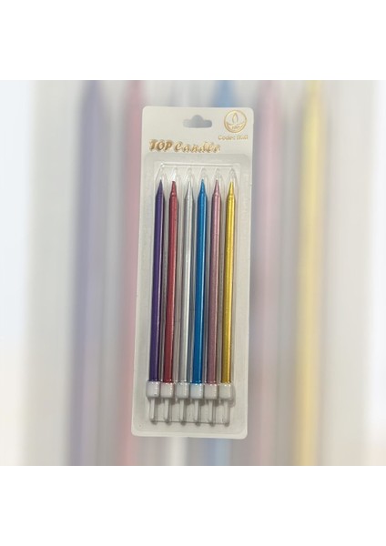 15 cm Karma Renkli Doğum Günü Pasta Mumu