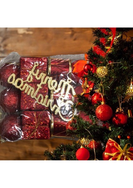 13 Parça Noel Çam Ağacı Süsleme Chrismistmas Yeni Yıl Yılbaşı Noel Çam Ağacı Süsü Lü x 13 Parça