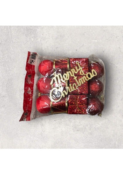 13 Parça Noel Çam Ağacı Süsleme Chrismistmas Yeni Yıl Yılbaşı Noel Çam Ağacı Süsü Lü x 13 Parça
