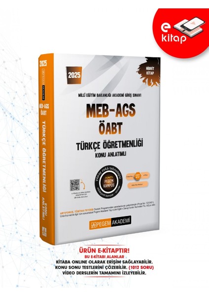 2025 MEB-AGS ÖABT Türkçe Öğretmenliği Konu Anlatımlı E-Kitap