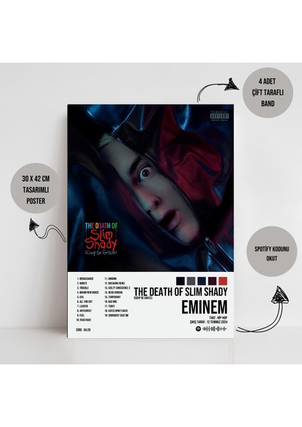 Eminem - The Death Of Slım Shady / Tasarımlı Poster