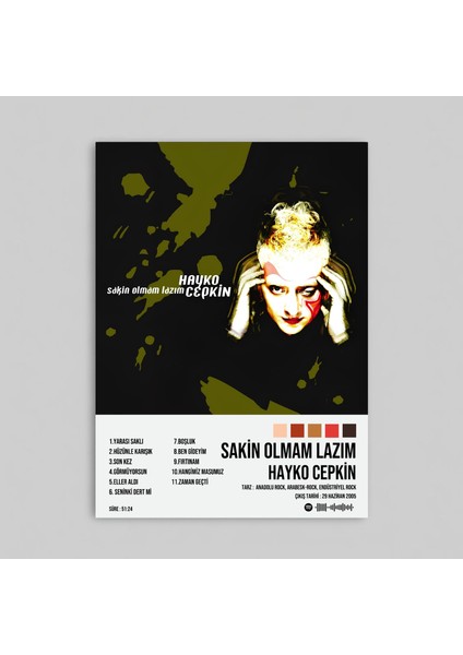 Hayko Cepkin - Sakin Olmam Lazım / Tasarımlı Poster