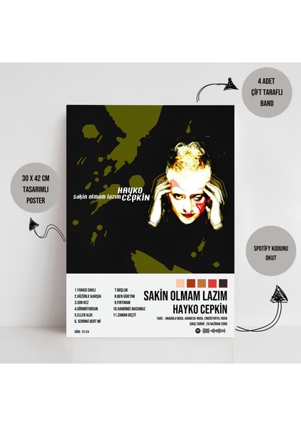 Hayko Cepkin - Sakin Olmam Lazım / Tasarımlı Poster