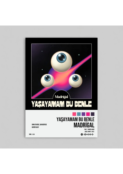 Madrigal - Yaşayamam Bu Benle / Tasarımlı Poster