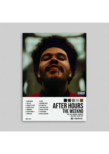 The Weeknd - After Hours Albüm / Tasarımlı Poster