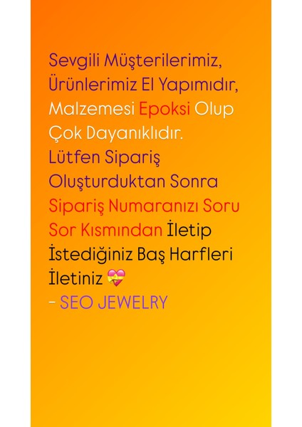 Epoksi Yılbaşı Anahtarlık Harf Anahtarlık(Ne İstediğinizi Belirtiniz.) fırsatları