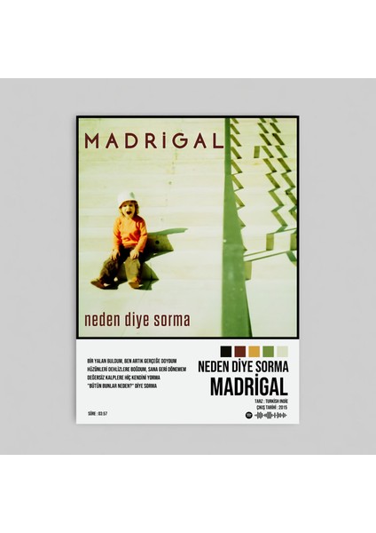 Madrigal - Neden Diye Sorma / Tasarımlı Poster