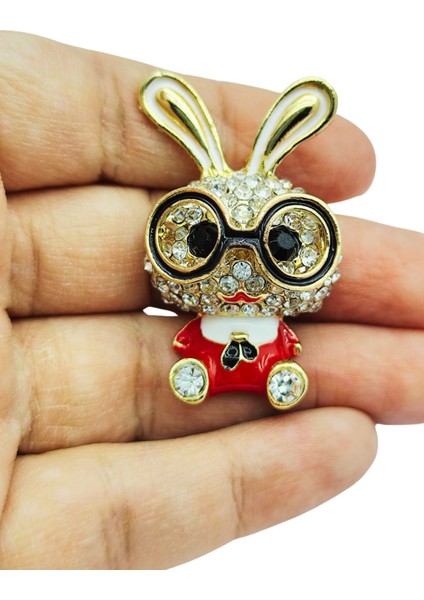 Bb Kristal Tavşan Broş