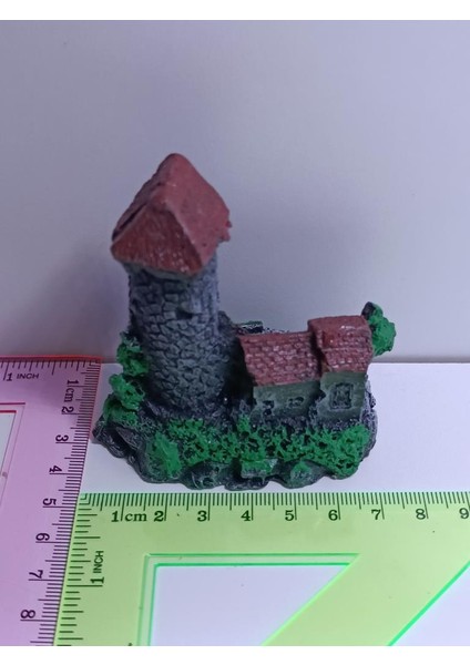 Mini Şato 5X7X8 cm Mini Akvaryum Dekoru