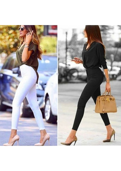 Gabardin Kumaş Yüksek Bel Pantolon