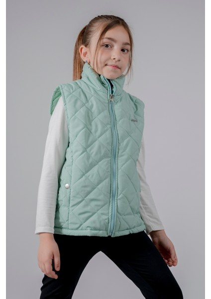 Kız Çocuk Baklava Desenli Yelek G1702