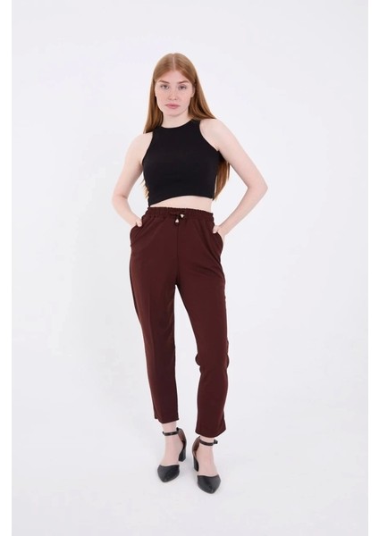 Tam Kalıp Basic Eşofman Pantolon - Bordo