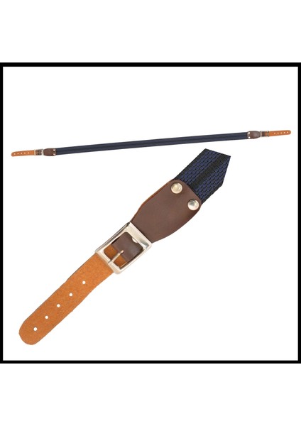 Uyguna-Yakala 3 cm Kolon - Lacivert/siyah Tüfek Askı KAYIŞI-8044-L