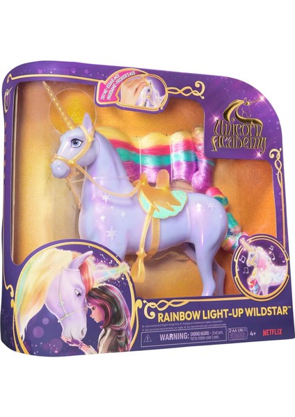 Sesli ve Işıklı Unicorn Akademisi Rainbow Wildstar 28 cm