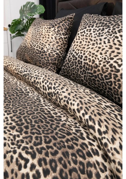 Çift Kişilik Nevresim Takımı Leopar (Çarşafı Lastikli) indirimleri
