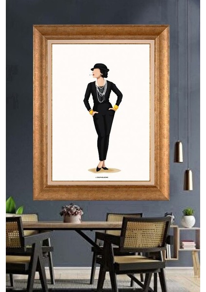 Altın Çerçeveli Paspartulu Tablo U104