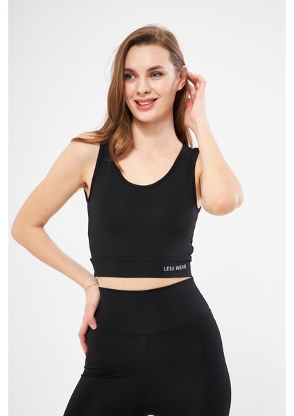 Halter Yaka Spor Sütyeni Crop Top