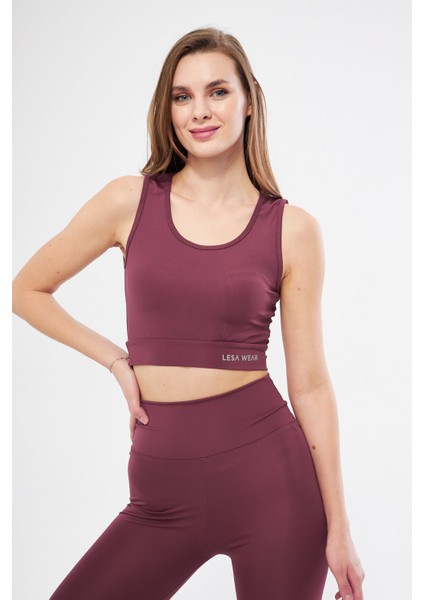 Halter Yaka Spor Sütyeni Crop Top