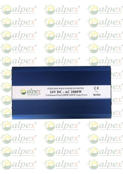 Alpex 2000 W Watt 24 V Volt Tam Sinüs Inverter Çevirici