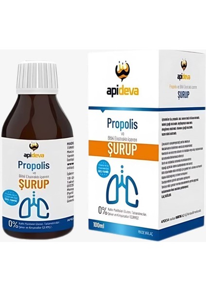 Propolisli Bitkisel Şurup 100ML Gimdes Sertifikalı