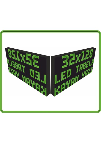 32X128CM Çift Taraflı LED Tabela Kayan Yazı Wifi (Telefondan Yazı Değiştirme)