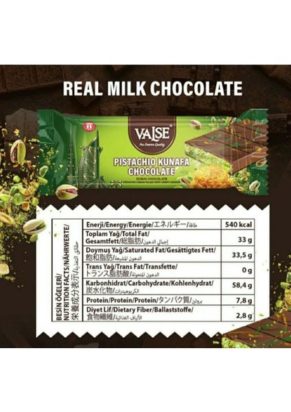 Dubai Çikolatası 100 gr Antep Fıstıklı Kadayıflı (Enfes Lezzet) fırsatları
