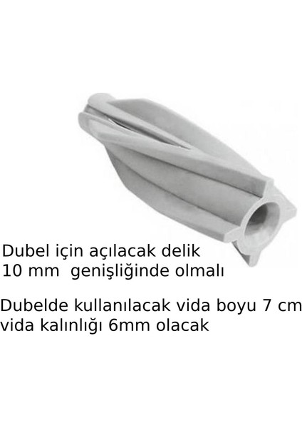 Plastik Ytong Gaz Beton Dübeli Yutong Dubel 6 Adet