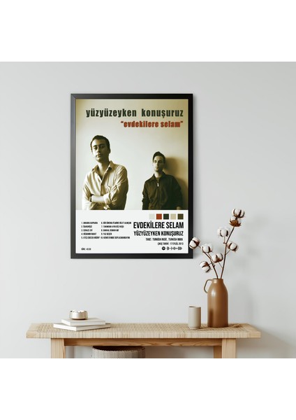 Yüzyüzeyken Konuşuruz - Evdekilere Selam Albüm Spotify Çerçeveli Poster Tablo modelleri