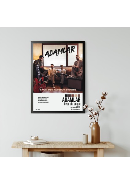 Adamlar - Öyle Bir Geçer Spotify Çerçeveli Poster Tablo