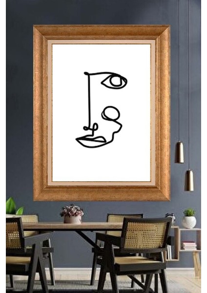 Altın Çerçeveli Paspartulu Tablo U711