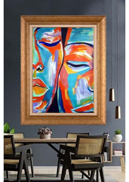 Altın Çerçeveli Paspartulu Tablo U1236