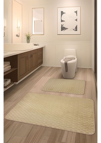 Söğüt Kaymaz Taban,süper Emici 2'li Banyo Paspası Seti
